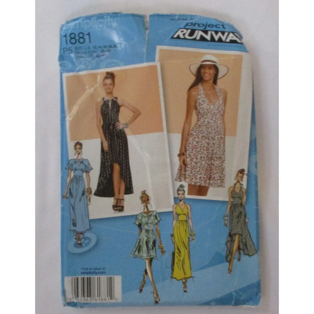 SIMPLICITY 1881 MISSES DRESSES IN 3 LENGTHS WITH VARIATIONS PATTERN-UNCUT-4-12